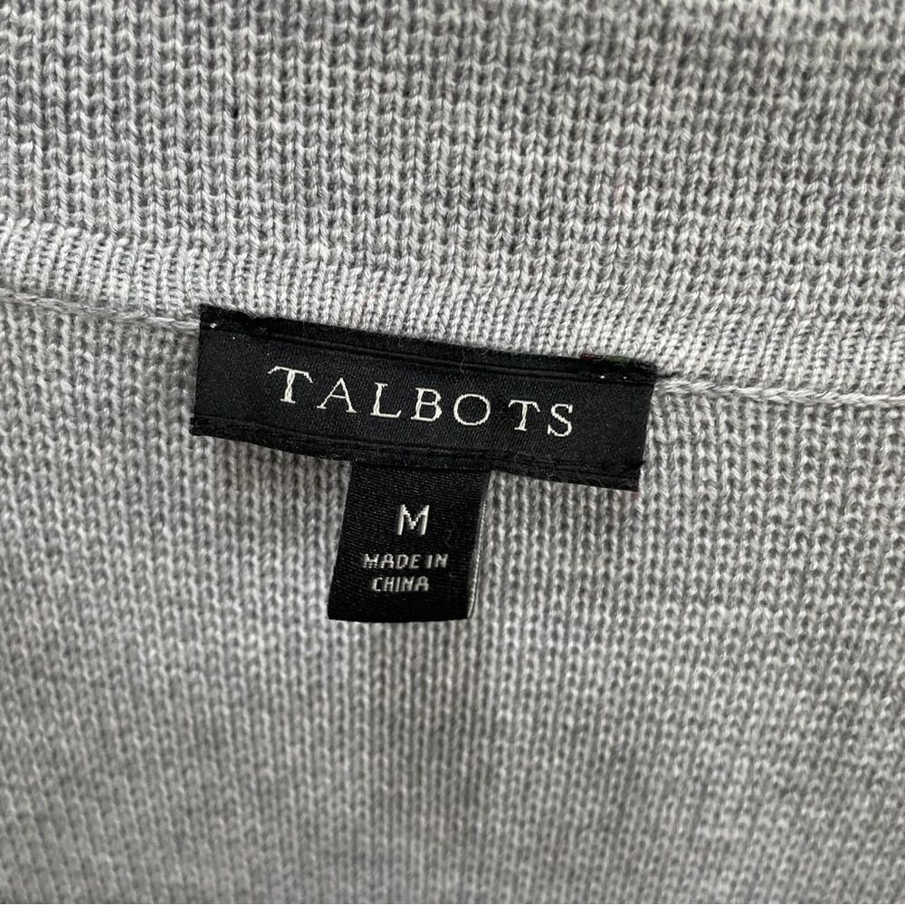 TALBOTS LONG LINE COTTON SWEATER IN‎ GRAY - Picture 4 of 8